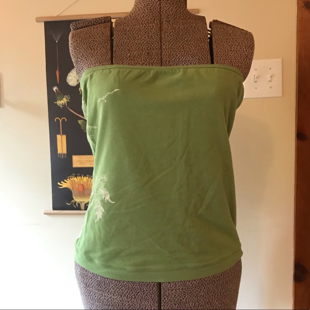 Comfy green cotton tube top
